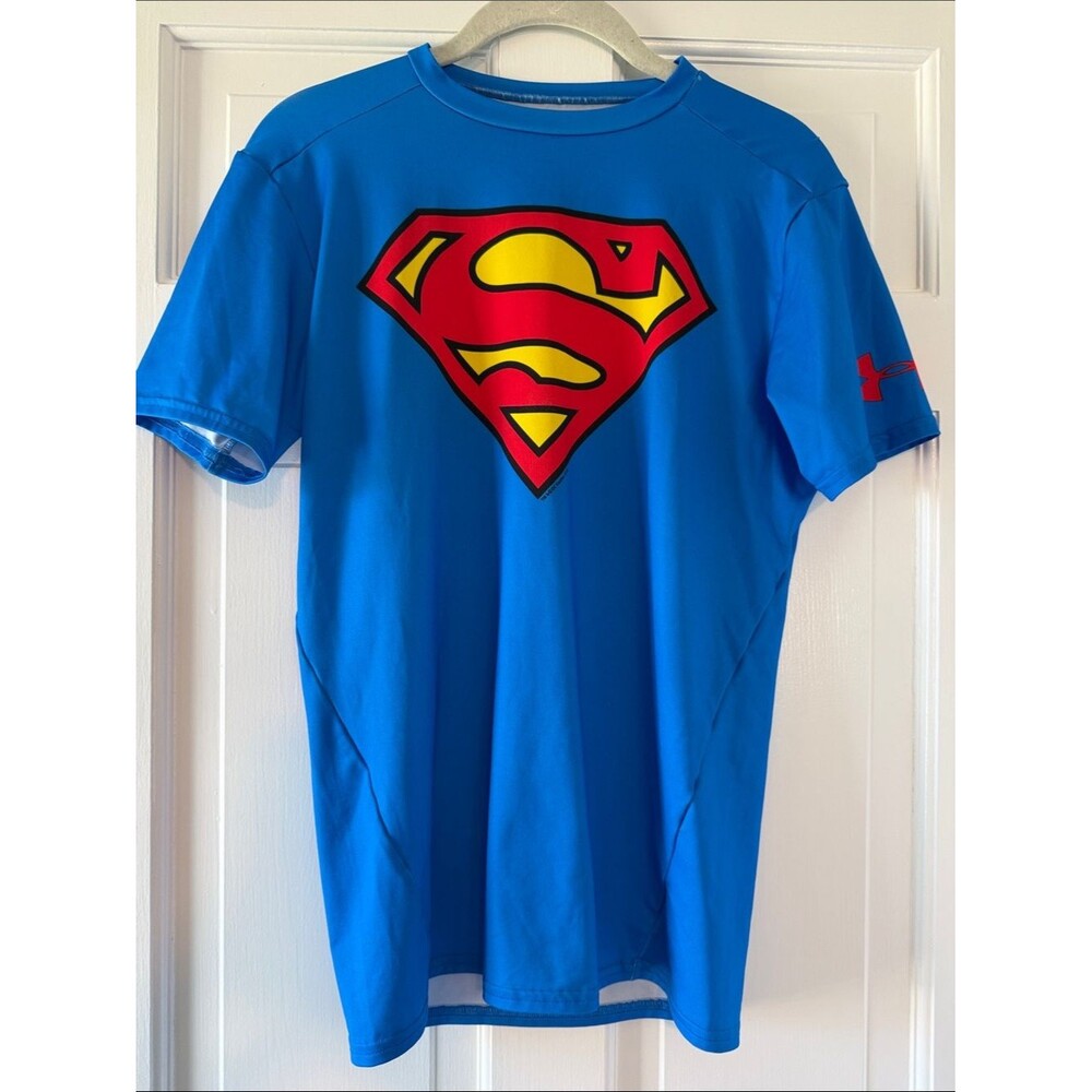 Under Armour Men’s Superman compression shirt, short sleeve Bright Blue